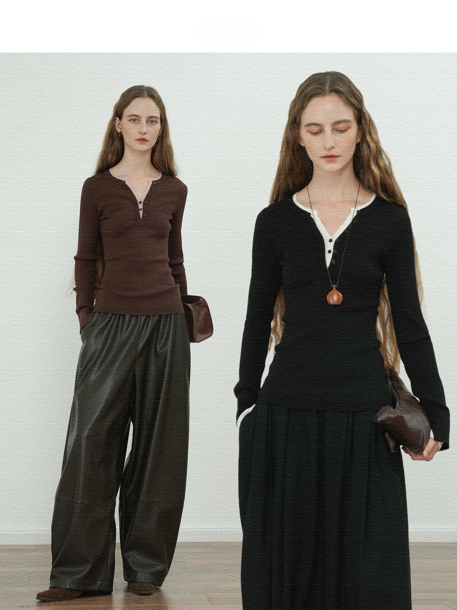 

Comfortable High Elastici Commute Sle Knitted Sweater Women's Button up Fake Two-Piece Knitwear Versatile Layering Piece