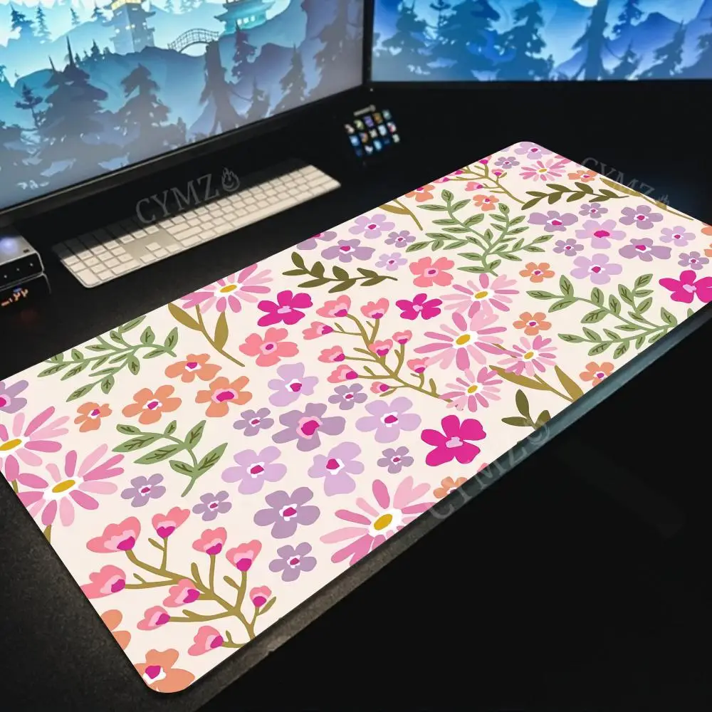Vintage floral pattern large Mouse Pad Desk Mat Non-Slip Gaming mats table mat pc accessories keyboard mousepad Office carpet