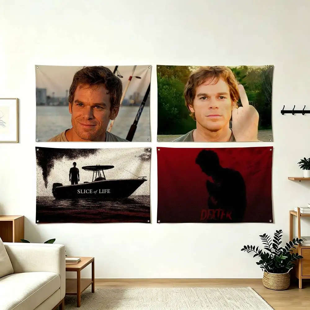 D-Dexter Morgan TV Series Flags for Bedrooms Home Decor Items Outdoor Decors Garage Decoration Flaga