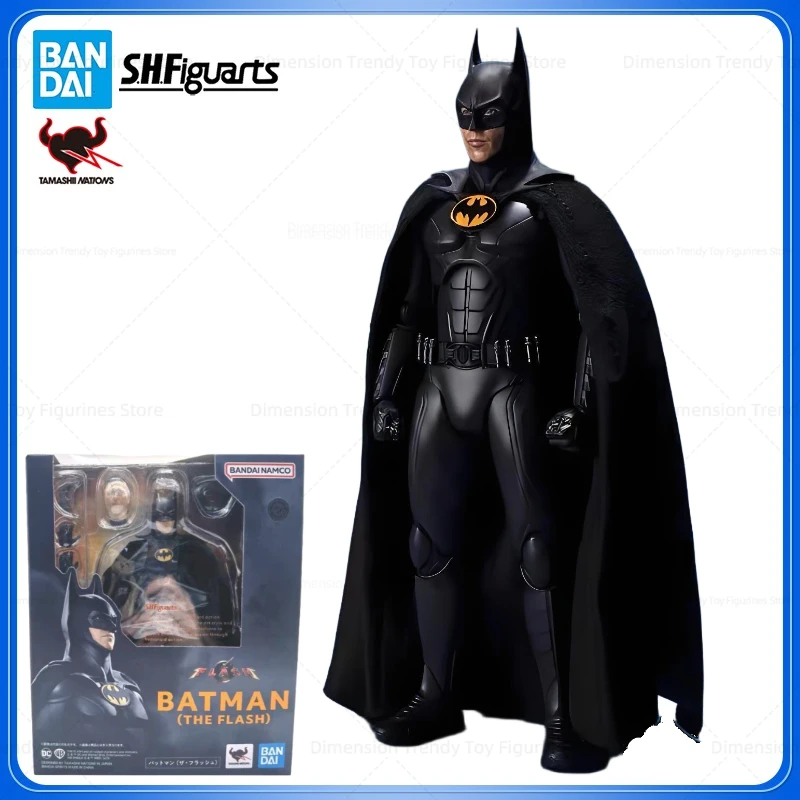 متوفر في المخزون بانداي الأصلي SHF أنيمي باتمان مايكل كيتون فلاش نسخة الفيلم عمل نموذج لجسم لعبة هدية DT