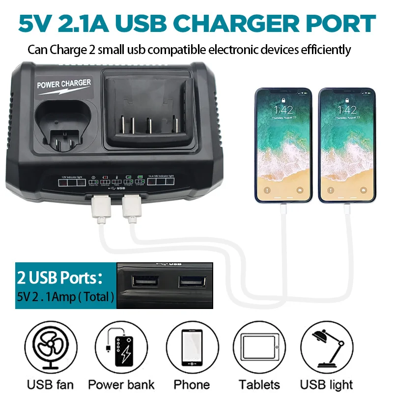 Chargeur rapide de batterie au lithium-ion pour BOSwivel, port touristique, 10.8V, 12V, 14.4V, 18V, BAT411, BAT412, BAT609, BAT609G, BAT618