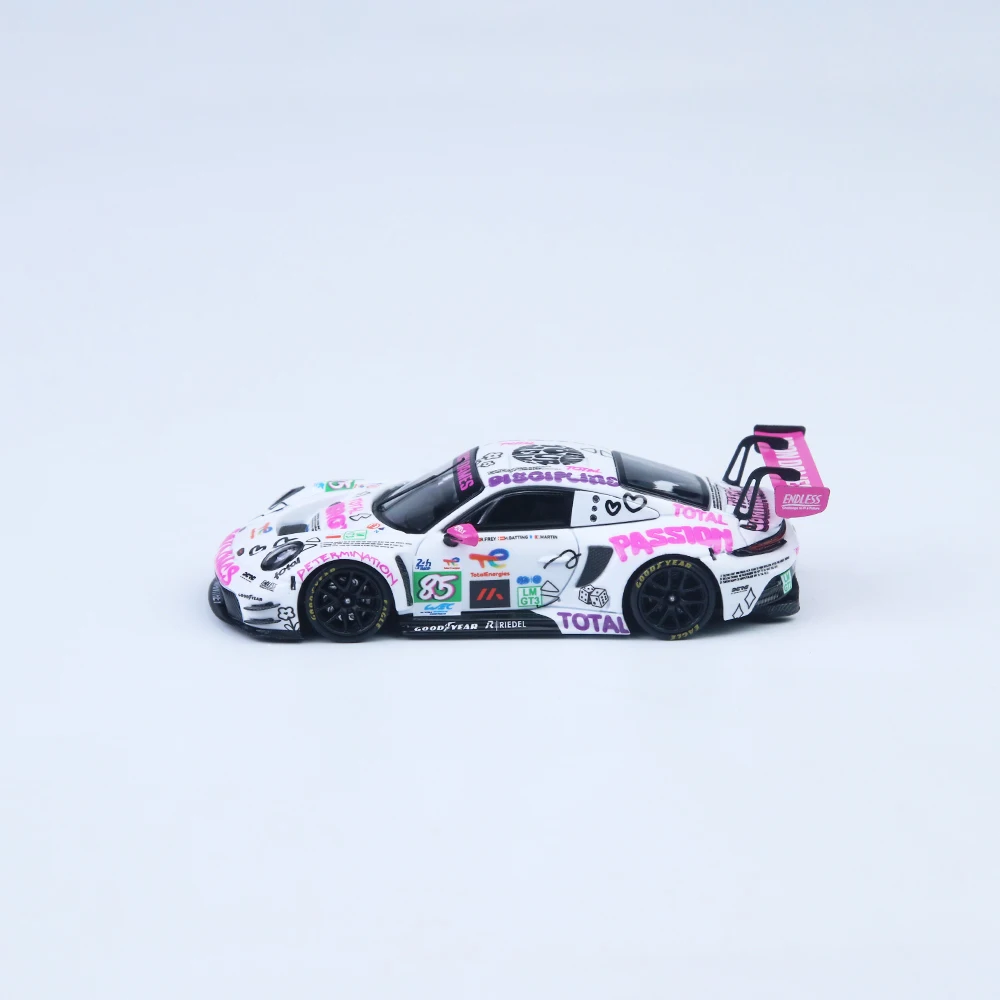 StarRace 1:64 Sports Car Diecast Alloy Model Pink White Race Livery Mini Simulation Vehicle Adult Hobby Display Collectible Toy view 3