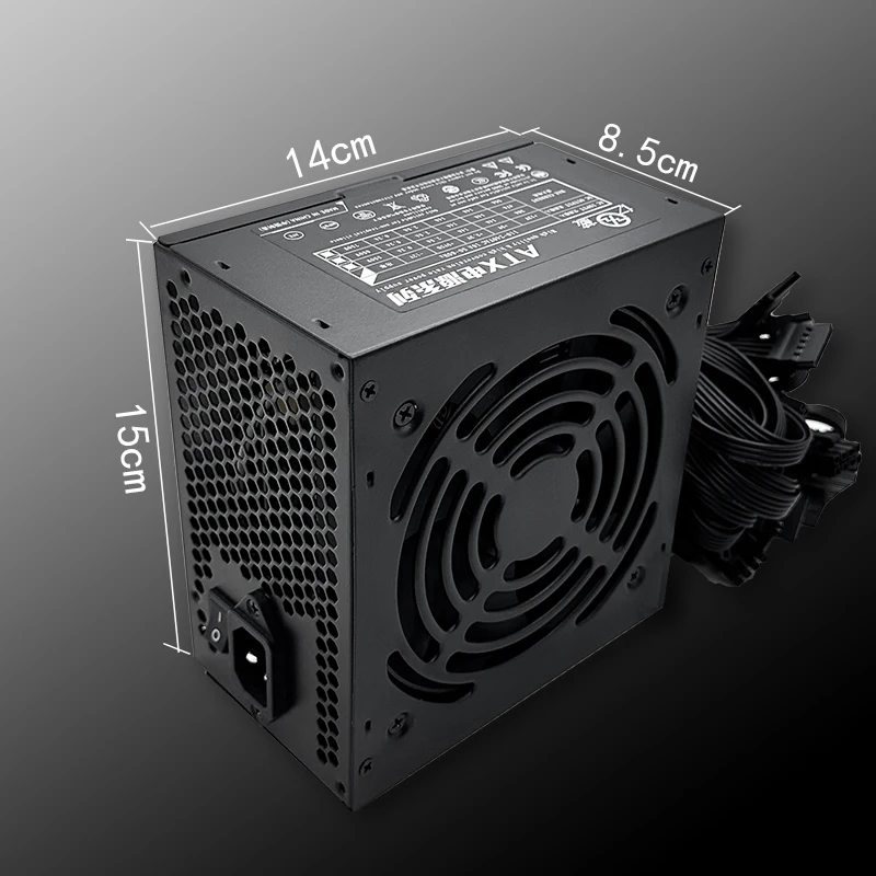 وحدة إمداد الطاقة للكمبيوتر PSU 500 وات 600 وات 700 وات 800 وات 1000 وات ألعاب 120 مم مروحة 110 ~ 220 فولت ATX مصدر طاقة للكمبيوتر المكتبي لـ BTC