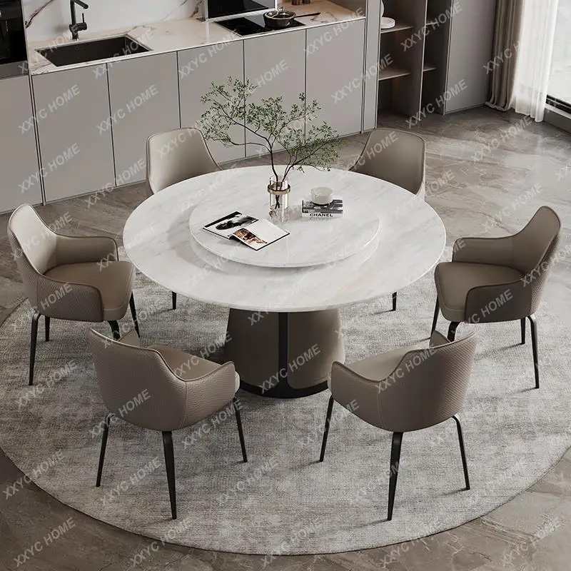 XX Natural marble round high-end Italian modern simple household small apartment round table