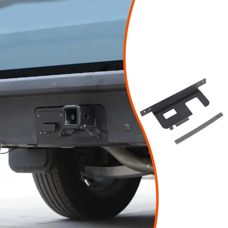 

For Ford Maverick Maverick2022+ rear trailer port side dust cover, trailer port protection accessories, aluminum alloy, black