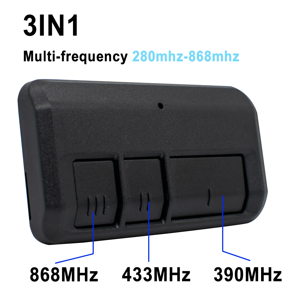 Multi Frequency Garage Door Remote Control Duplicator 280MHz-868MHz Gate Control Opener Variable Code Grabber Clone With clips