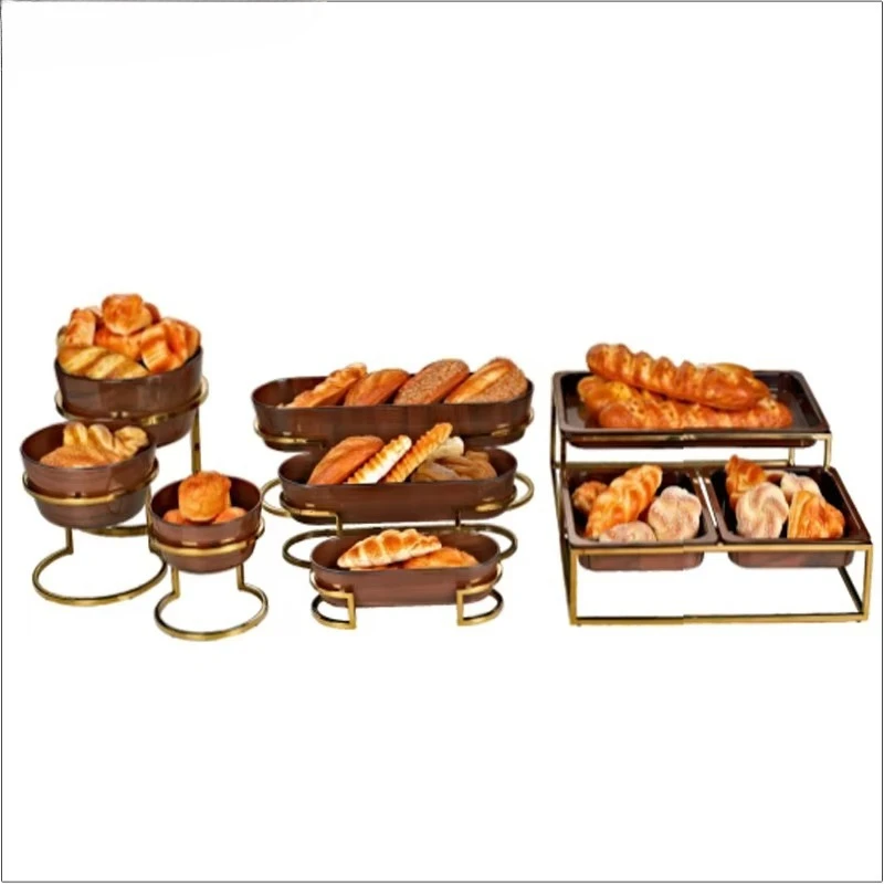

Steel Food Display Stands for Salad Dessert & Risers in Hotel Restaurant Parties Catering & Buffets