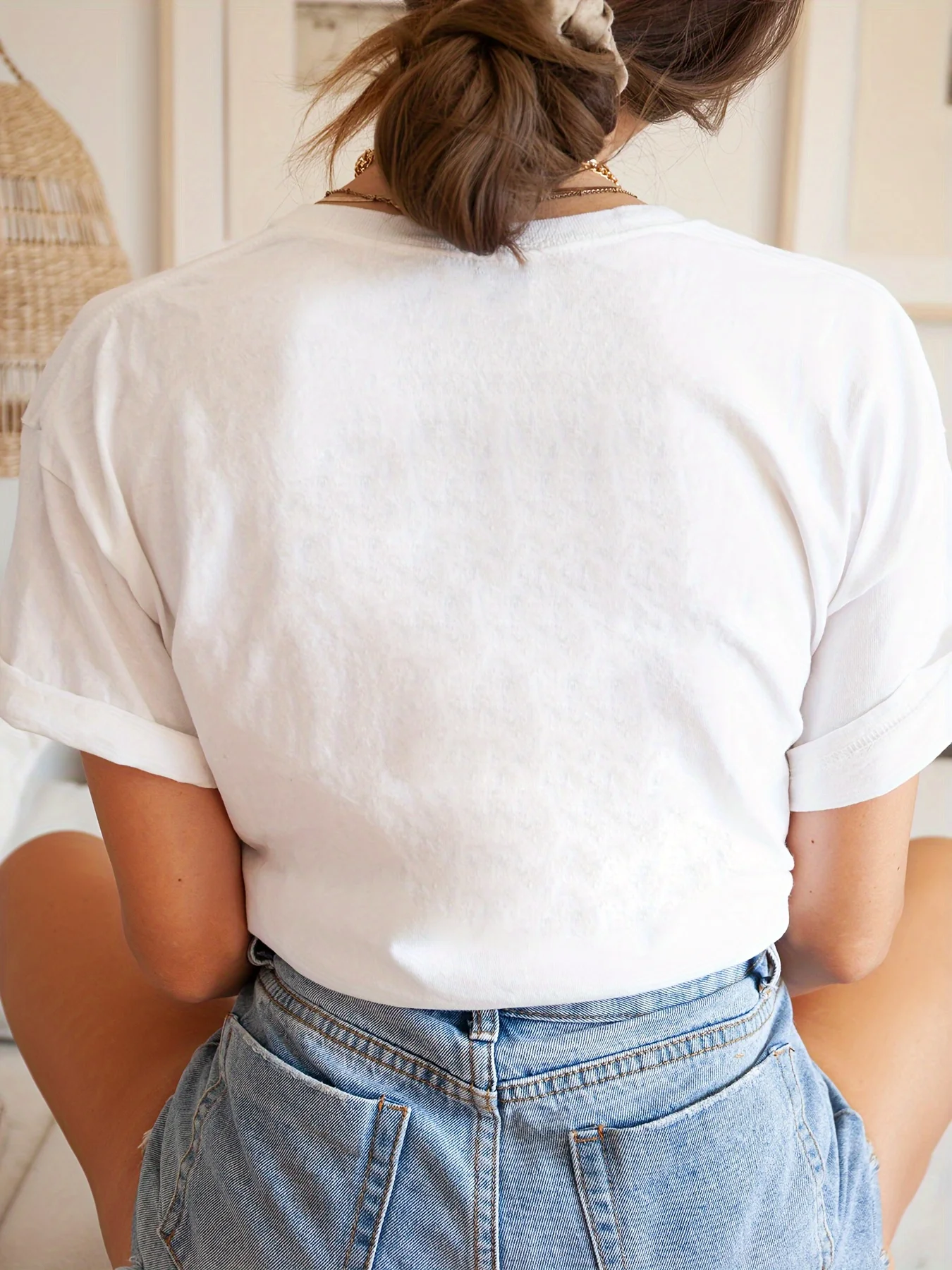 レディース服 プラスサイズ シャツ トップス カミセタス ムヘール 猫柄 クルーネック Tシャツ 半袖 カジュアルトップ 夏＆春向け