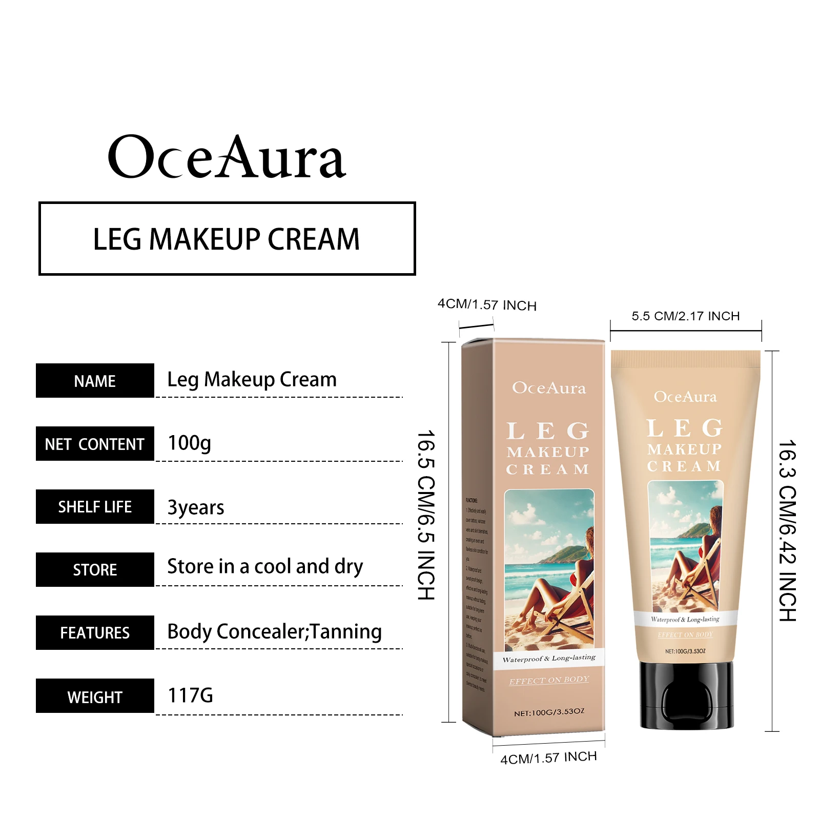 Body-Toning Foundation Cream: Moisturizing Foundation for a Natural, Sun-Kissed Glow with Concealing and Long-Wearing Properties