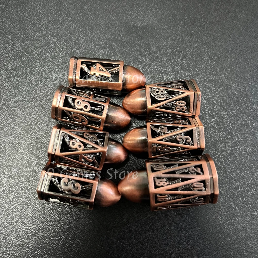 

Набор металлических кубиков-пуль (7 шт.) для настольных ролевых игр D&D, Dungeons and Dragons, RPG