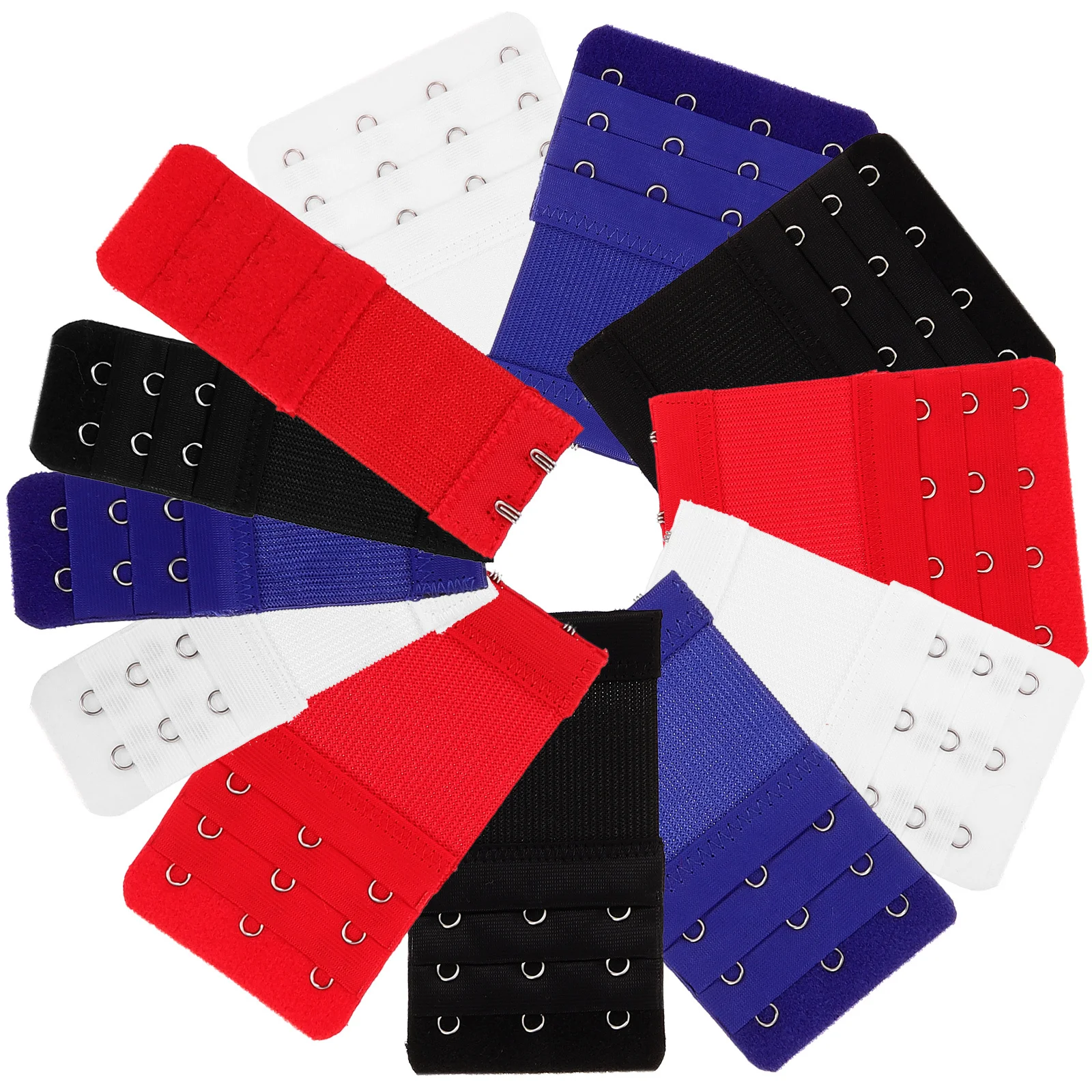 12 Uds. Extensores de sujetador para mujer, extensor de banda para sujetador con 4 ganchos, Clips elásticos de poliéster para soporte cómodo y suelto