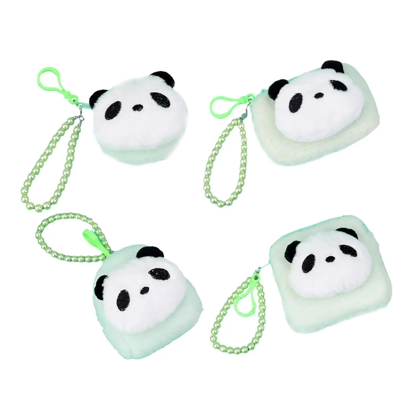 Cute Panda Coin Purse Adorable with Key Chain Storage Bag Lightweight Novelty Coin Pouch for Birthday Gift Party Shopping Travel