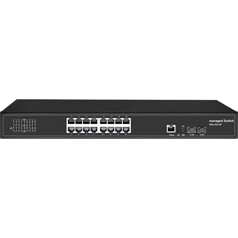 

Optical Fiber VLAN LACP IGMP L2 Managed SFP Network 16 Port Gigabit POE Ethernet Switch