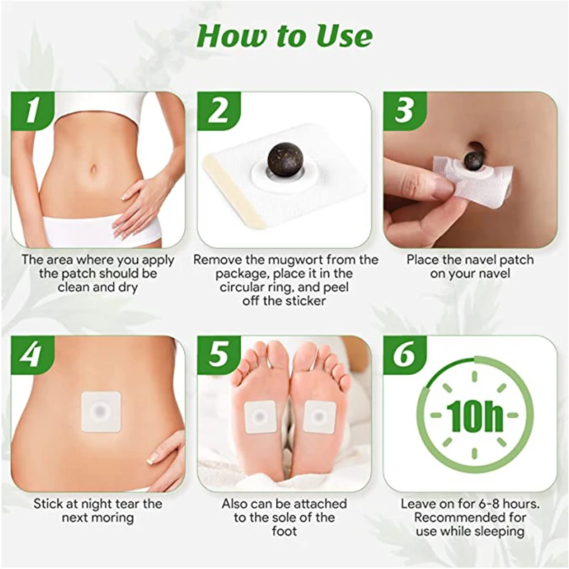 Mugwort Belly Patch Natural Plant Extracts Body Sculpting Patch Apply Belly Stickers With Rapid Absorption -Comfortable And Safe