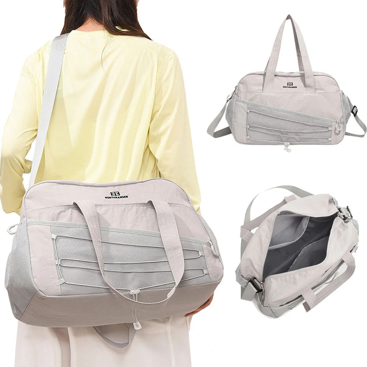 Lightweight Foldable Large-Capacity Cross-Body Travel Bag for Women, Suitable for Short-Distance Business Trips, Boarding, Travel, and Fitness