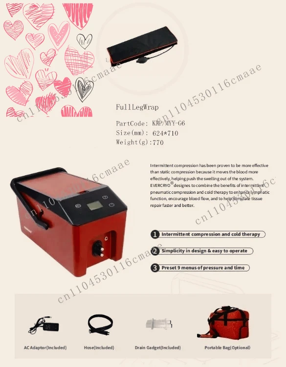 2024 جديد CRYOPUSH الركبة البرد الانتعاش الجليد الباردة ضغط العلاج آلة نظام العلاج الطبيعي