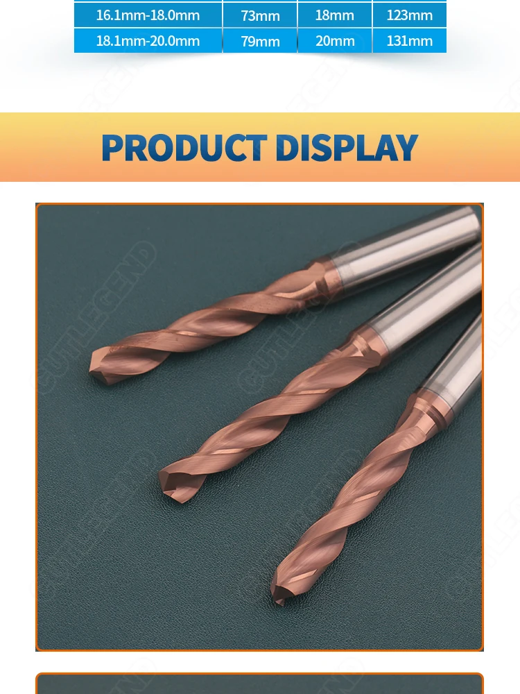 1 Stück HRC60 3D Hartmetall-Bohrer mit externer Kühlung, Legierungsbohrer aus Wolframstahl, Hartmetallbohrer für Aluminium und Stahl – Detail 7
