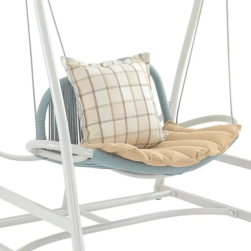 Modern Single Aluminium Swing Chair for Garden Patio Balcony or Backyard Outdoor Rattan Hanging Rope Hammock for Park School