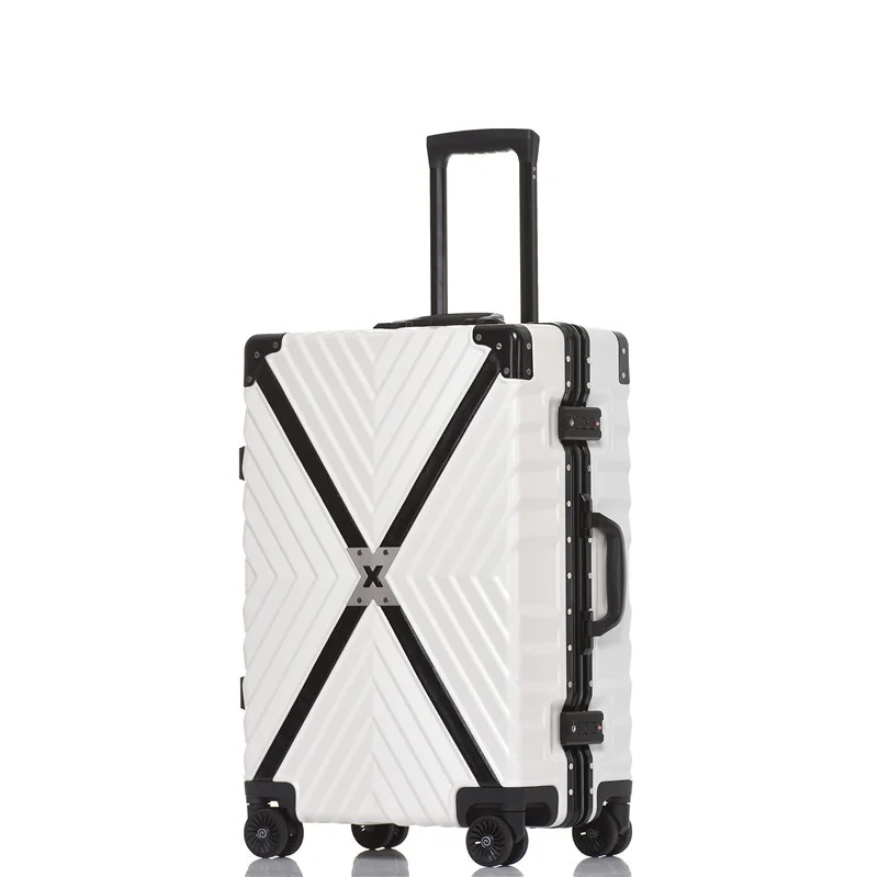 

Новинка 2023, чемодан для путешествий, оптовая продажа, чемодан X, Модный Красочный алюминиевый чемодан