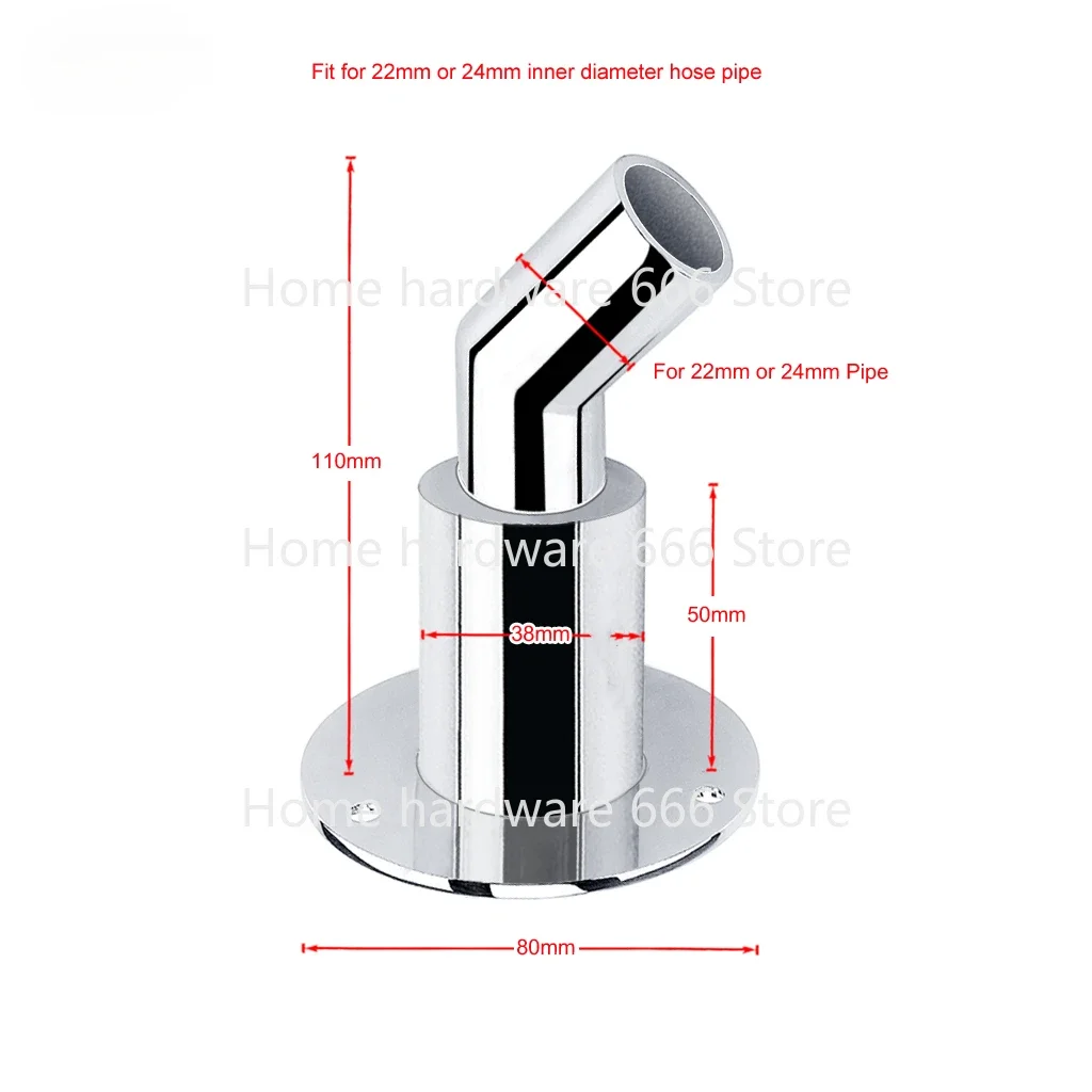 Marine Boat Accessories 316 Stainless Steel Thru Hull Exhaust Skin Fitting Tube Pipe Socket Hardware Part of Air  Heater