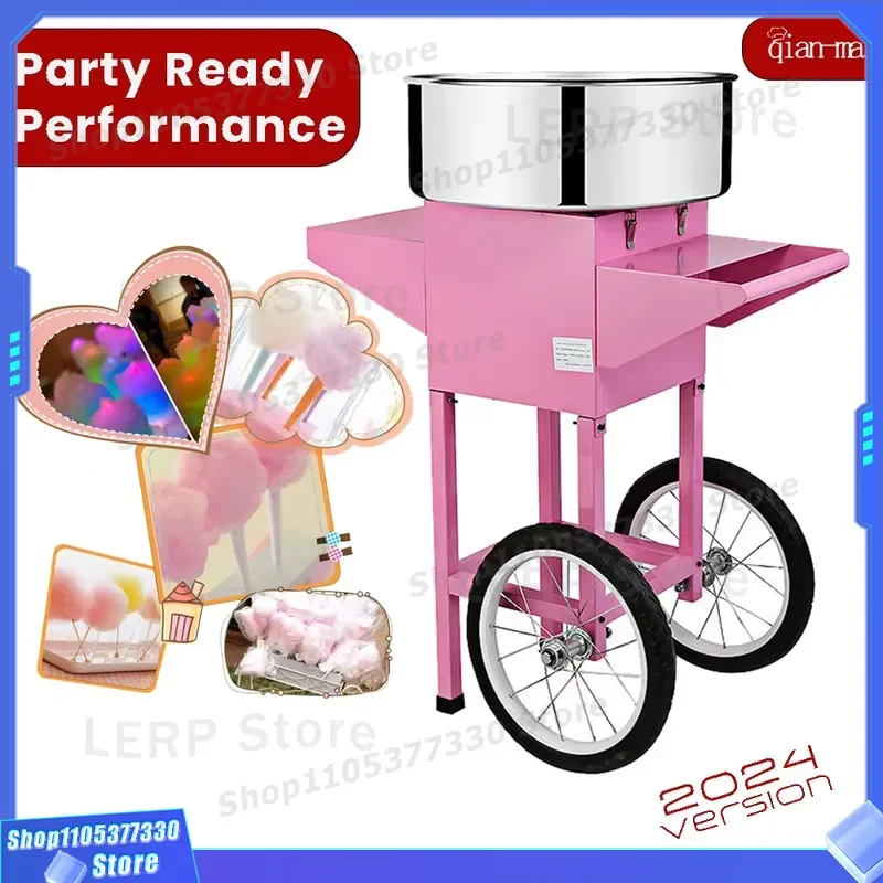 Commercial Stainless Steel Marshmallow Machine High Output Gas Electric Automatic Professional Candy Maker with Fashion Cart