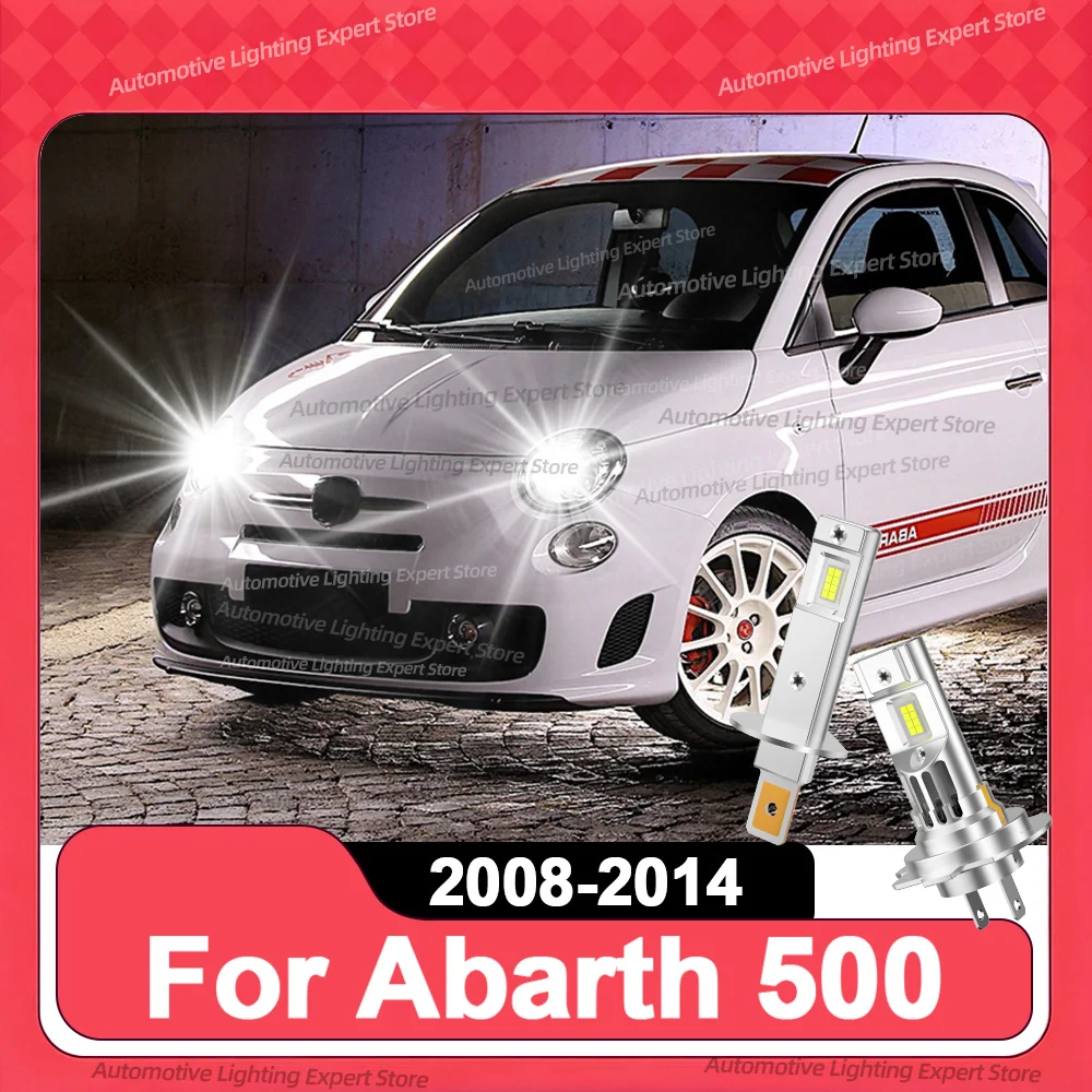 

2/4Pcs LED Headlight 6000K Lights Bulb 30000LM Mini Size For Abarth 500 2008 2009 2010 2011 2012 2013 2014