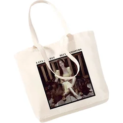 Sac de supermarché vintage Lana Del Rey Ldr pour femmes et hommes, sacs à main de grande capacité College, utilisation 03