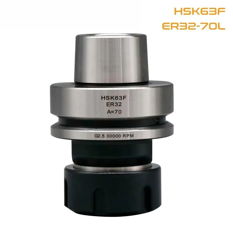 HSK63F Tool Holder High Precision G2.5 30000rpm HSK63F-ER32-70L ER32UM Collet Chuck for CNC Engraving Machine Woodworking Tool