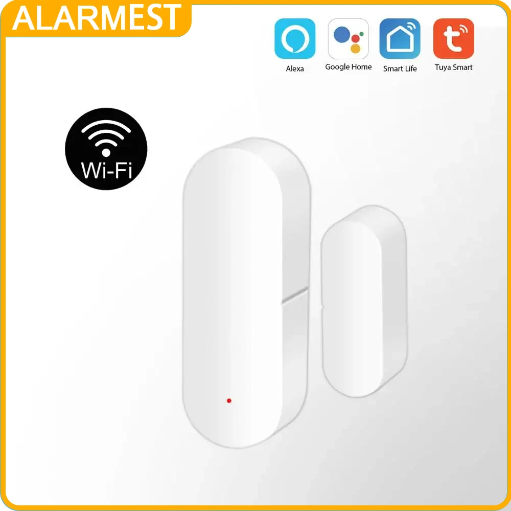 Alarmest Tuya Smart WiFi By Window Sensor Magnetic Contact APP Control Work With Alexa