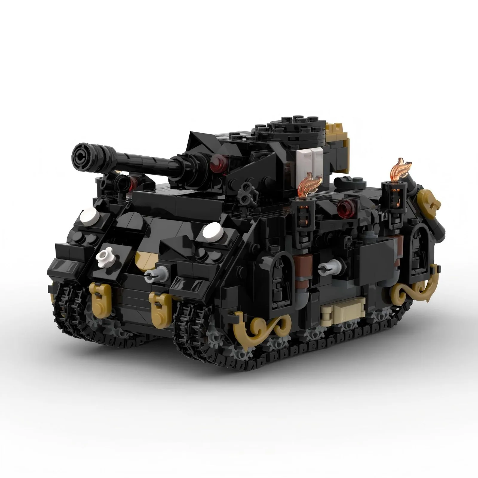 

Small Building Blocks Casting Tank Model DIY Creative Toy Set Compatible with Standard Bricks