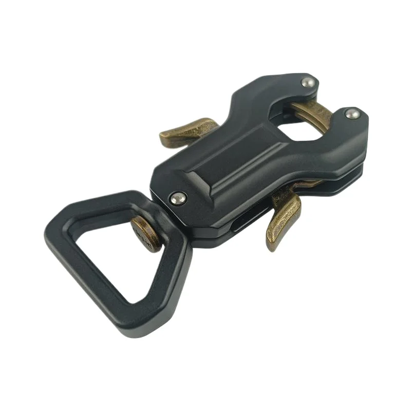 Quick Release Locking Pet Aluminum Alloy Hardware Buckle For Hiking Dog Leash Clasp Dog Leash Collar Linking Swivel Frog Clip