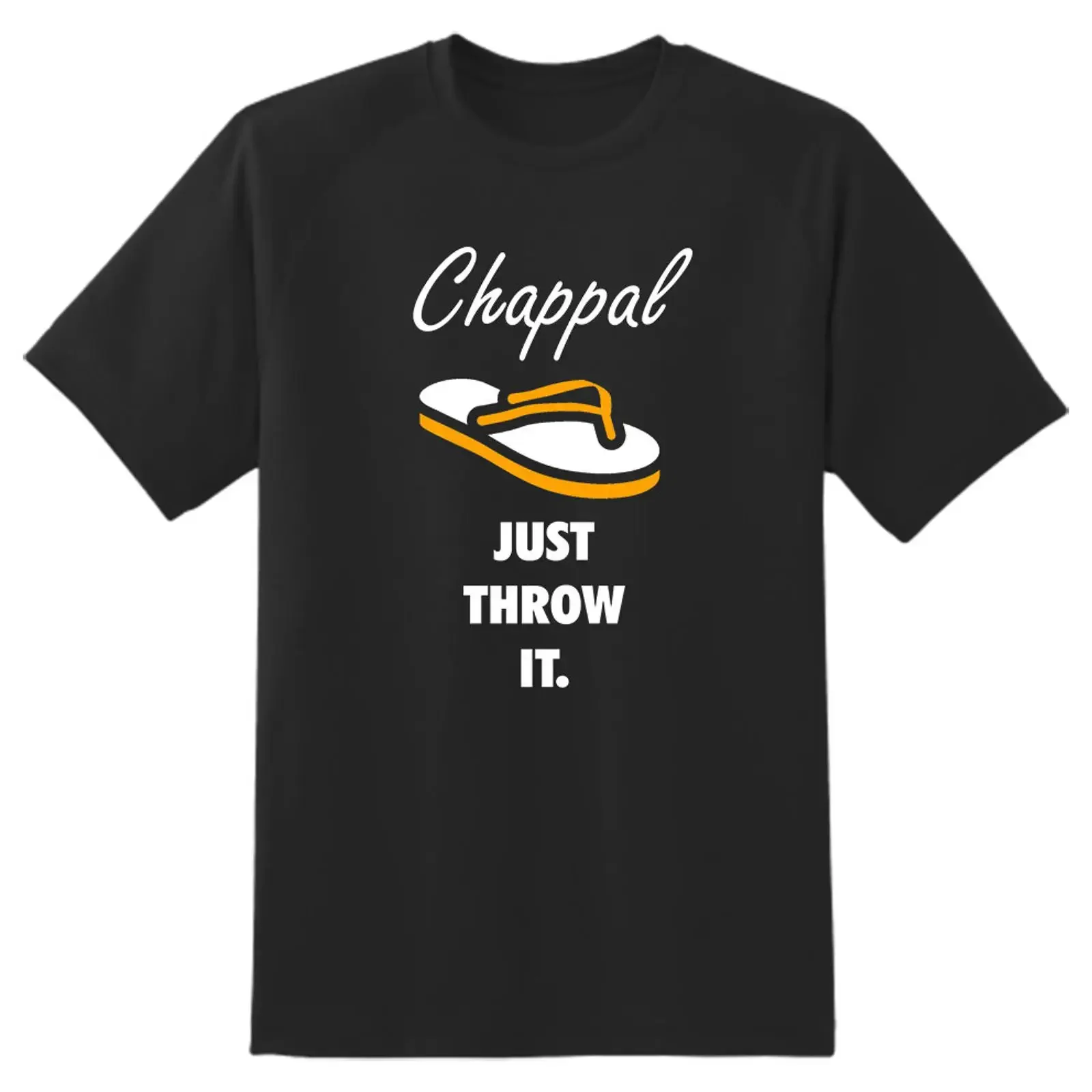 Chappal Just Throw It Punjabi T shirt Funny Novelty Adult  vintage Washed Stretched Stylish Slightly Versatile designer clothes