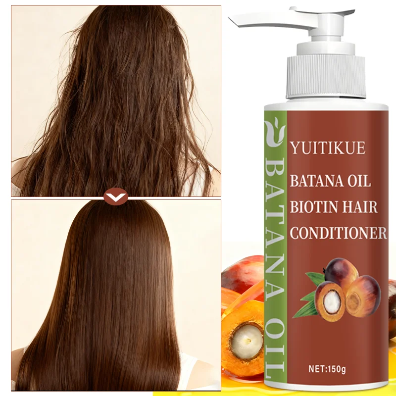 Acondicionador Capilar YUITIKUE con Aceite de Batana y Biotina | Nutre el cuero cabelludo, fortalece el cabello, para cabello seco y dañado 150g