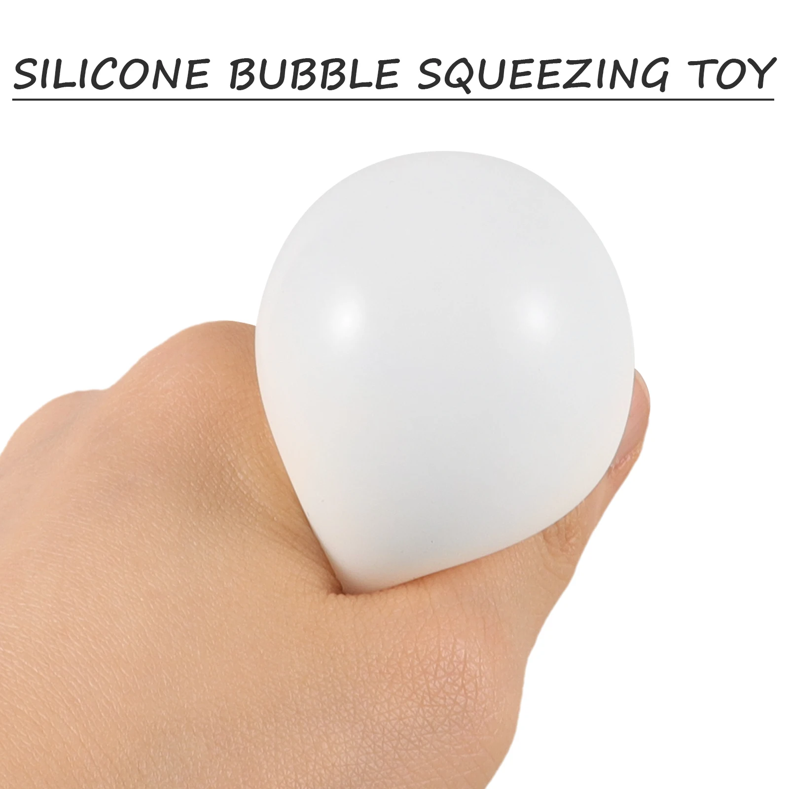

10pcs White Silicone Bubble Core Balls Squeakers Toy Making Squeeze Inner Replacement Accessories for Blow Decompression Toys