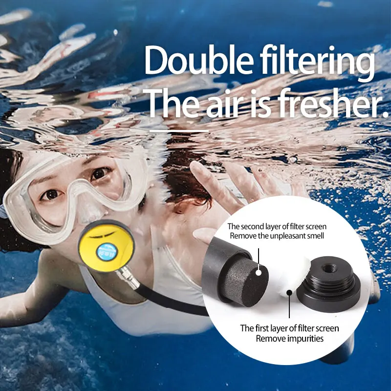 Portable Submersible  Snorkel Equipment for Scuba Diving and Surface Breathing Pull-Tube Design air Compressor