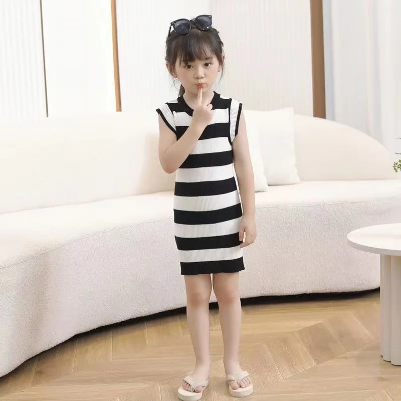 Summer New Striped Girl Dresses Casual Girl Dress Cotton Girls Princess Dresses Children\'s Clothing Baby Kids Clothes Vestidos