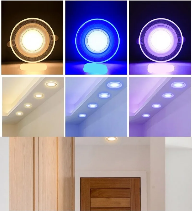 downlight de teto led ajustavel regulavel luz embutida luz de painel holofotes para casa iluminacao interior cores 3 em1 85265v 01