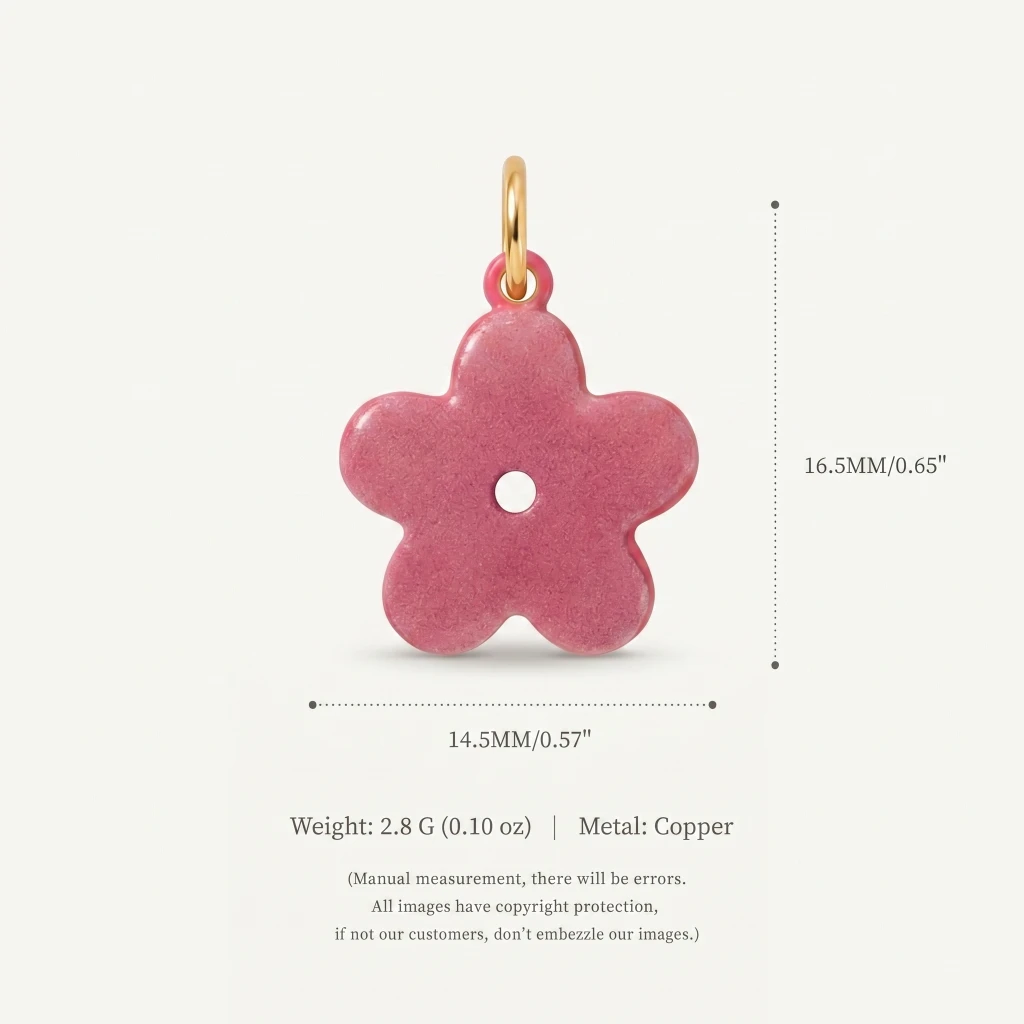 Frische und schlichte neue bunte Blumen-Liebes-Sonnen-Handgemachte Malerei DIY-Anhänger-Charms für Schmuck. – Detail 6