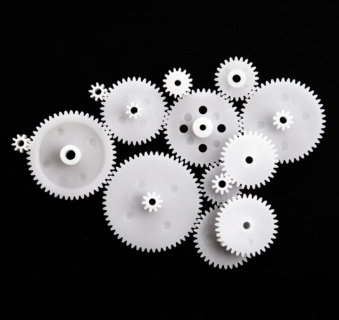 Different Styles White Plastic Gear Set 58 Pcs for RC Toys