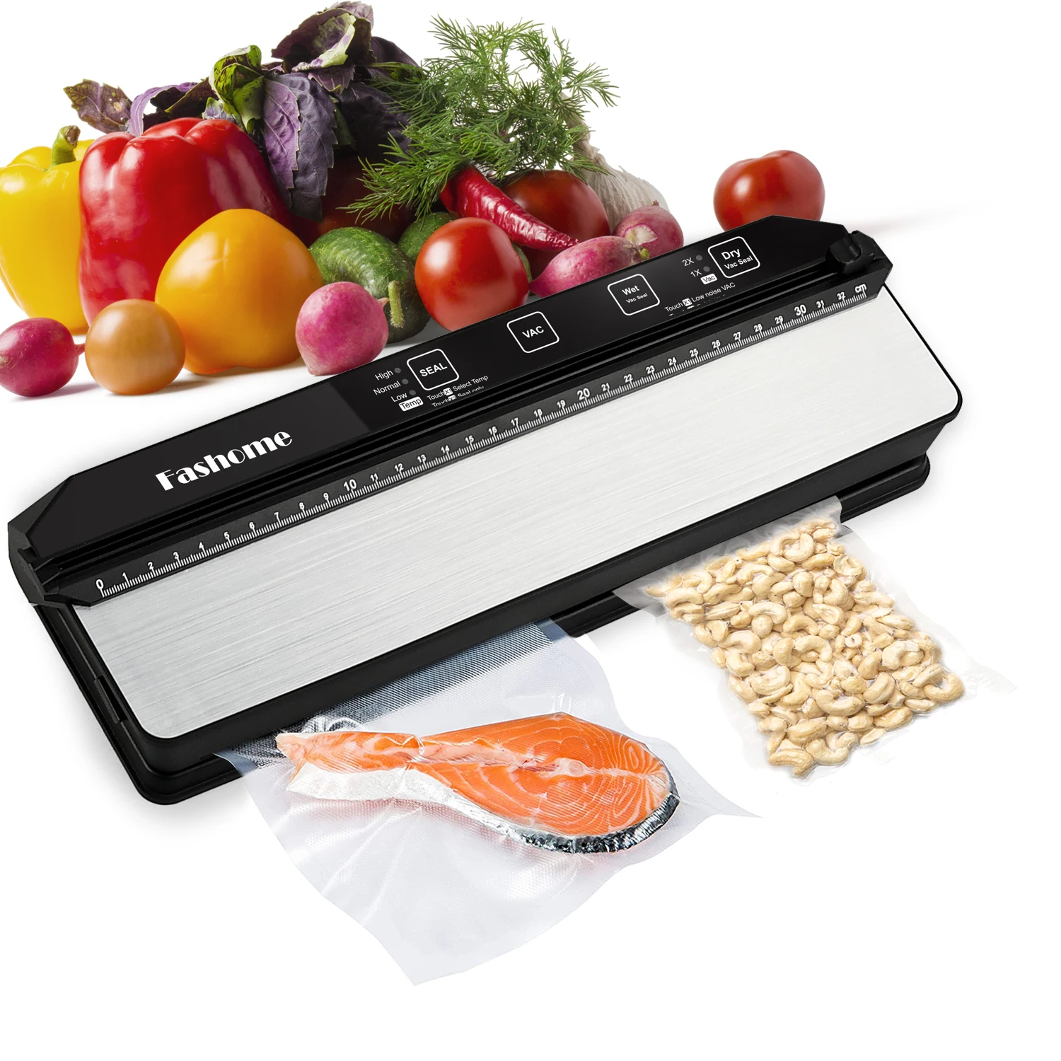 

Electric Vacuum Food Sealer 7mm Heating Wire Vacuum Sealer Machine Food Storage Automatic Seal Food Saver With Wet Dry Mode