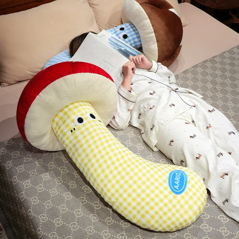 Juguetes de peluche de setas de peluche, almohada abrazable de gran tamaño, planta suave rellena, estilo seta, sofá, almohada para el suelo, cojín trasero, decoración del hogar