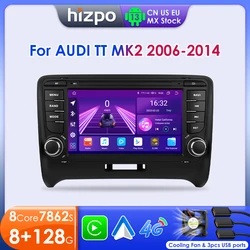 Hizpo 2 Din Android 13 Autoradio Für Audi TT MK2 8J 2006-2014 Multimedia Stereo GPS Navi Head Unit Carplay Intelligente Systeme