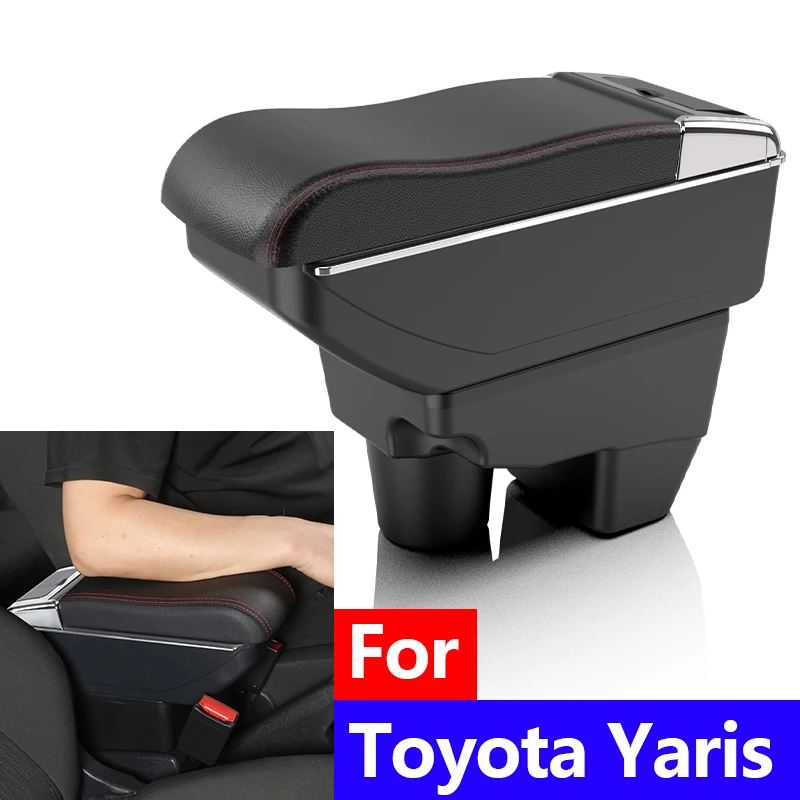 

Для Toyota Yaris подлокотник, модернизированный для Toyota GR Yaris, подлокотник Yaris, элегантный ящик для хранения центральной консоли, автозапчасти