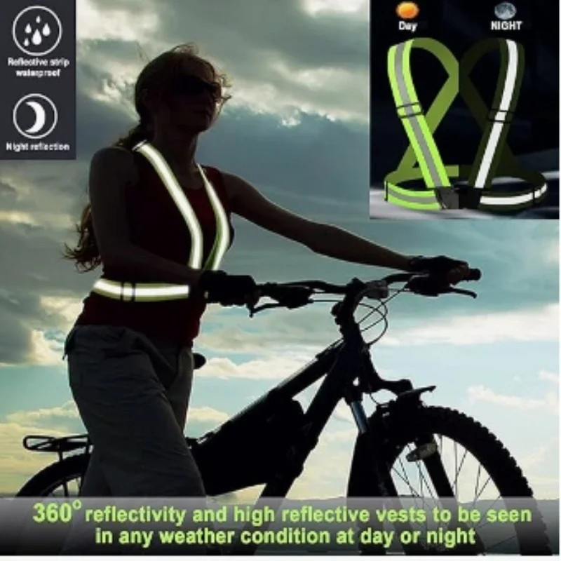 Outdoor Sports Safety Cycling Reflective Strap Night Run Protective Reflective Vest Elastic Strap Clothing Cycling Equipment