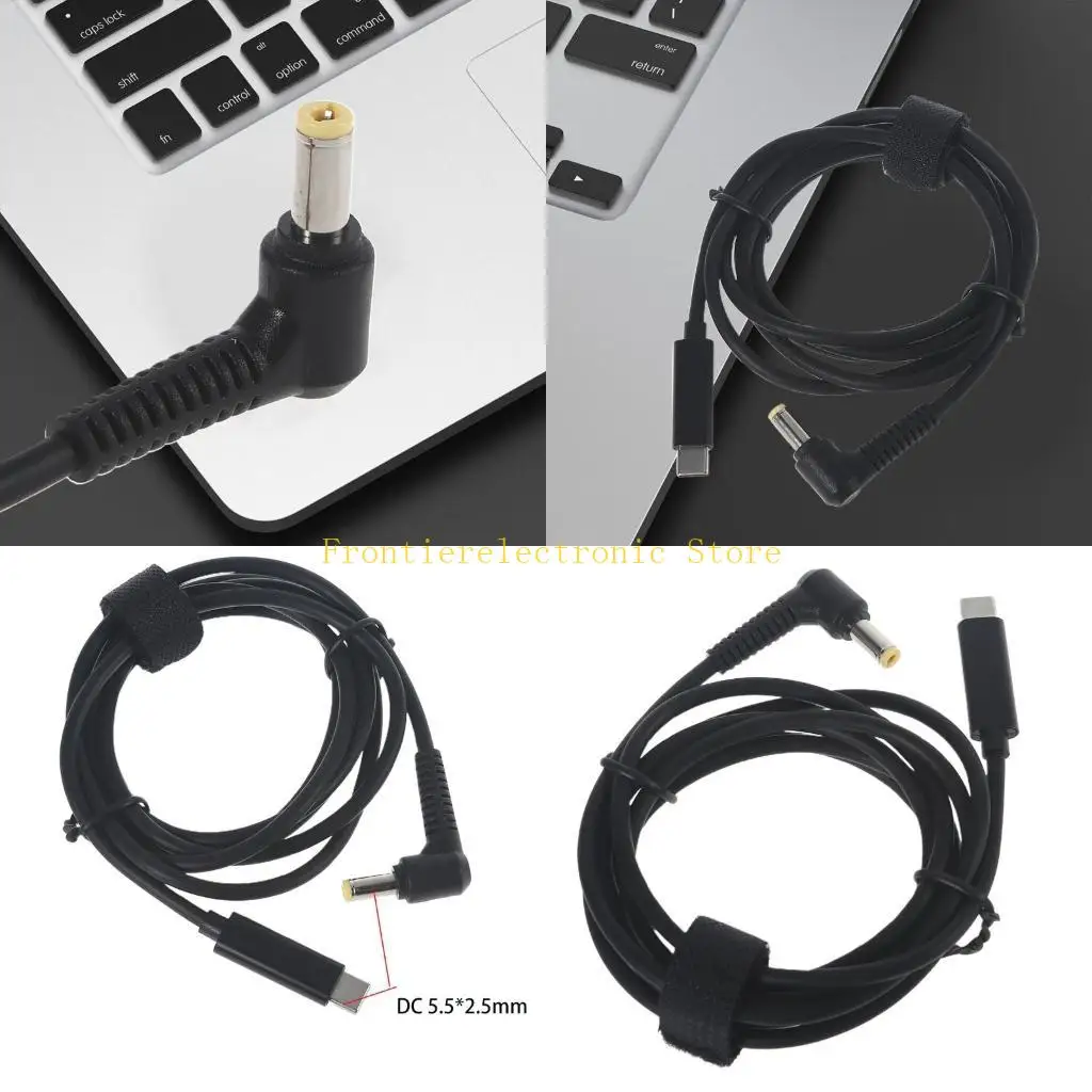 G8DB Type-C to for DC 5.5x2.5mm PD 65W 3A Cable Safe Chaing Wire Computer High Efficicency Fast Charging Cable