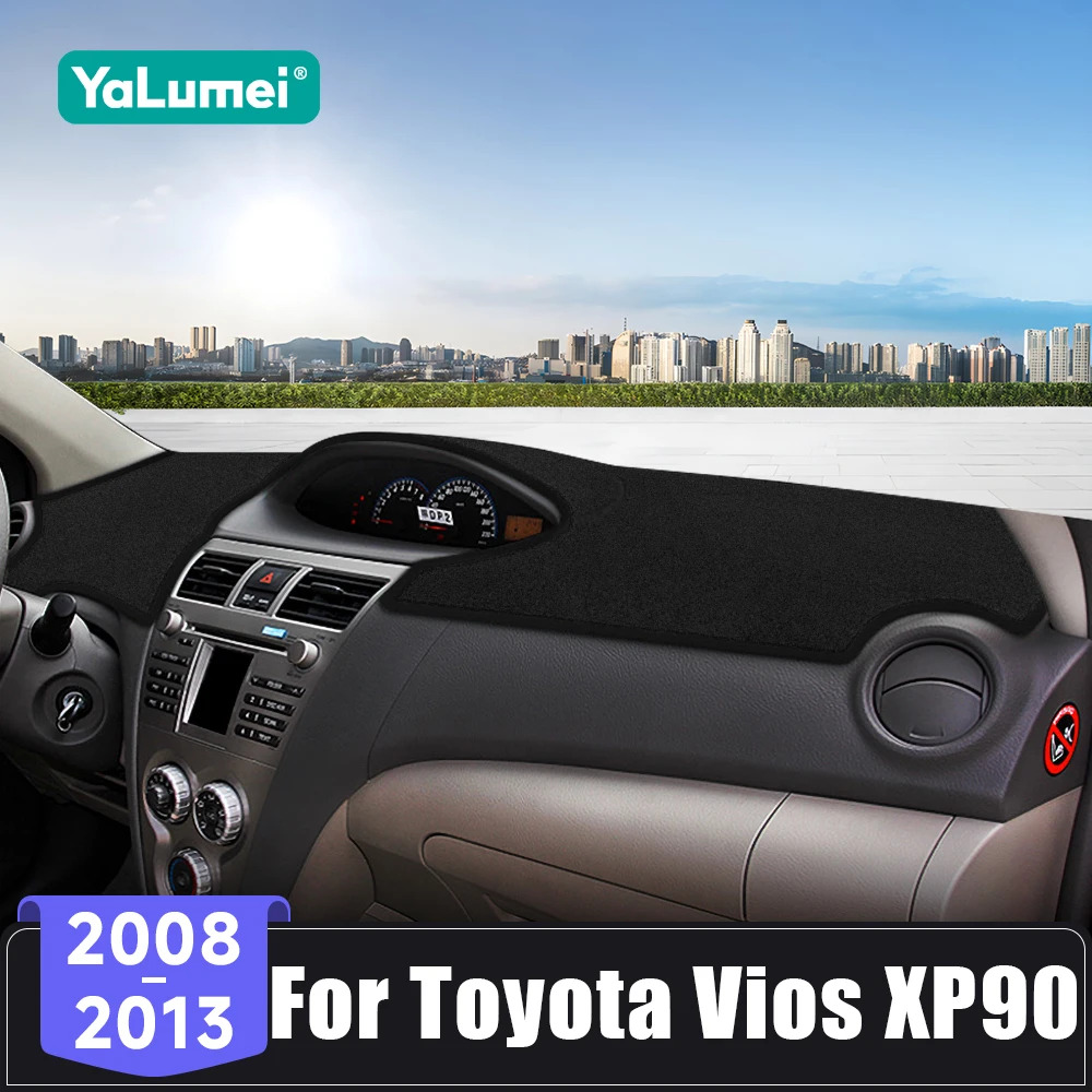 

Car Dashboard Cover Avoid Light Pad Anti-UV Carpets Non-Slip Mat Accessories For Toyota Vios XP90 2008 2009 2010 2011 2012 2013