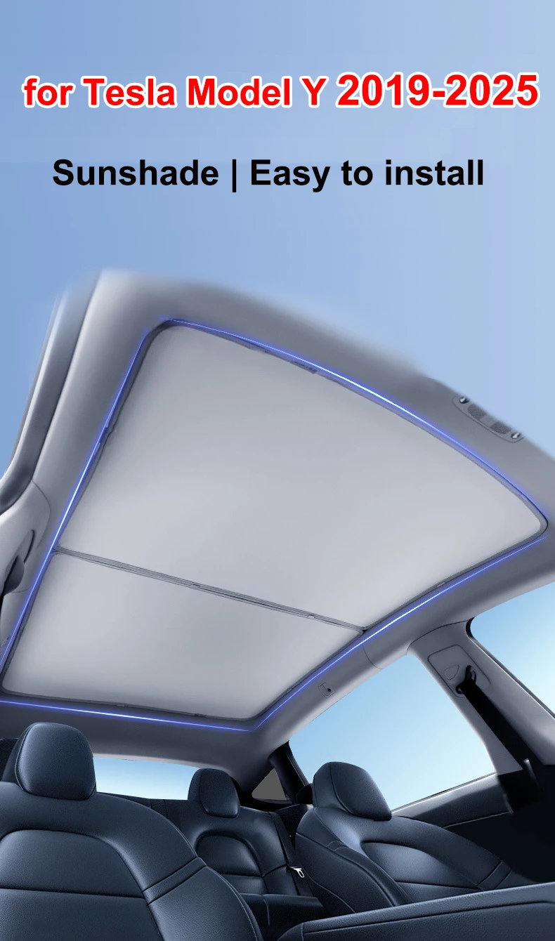 Auto-Vollprivatsphäre-Sonnenschutz für Tesla Model Y Juniper 2026 Glasdach Sonnenschutz Fensterabdeckung UV-Schutz Kinder 2025 – Detail 5
