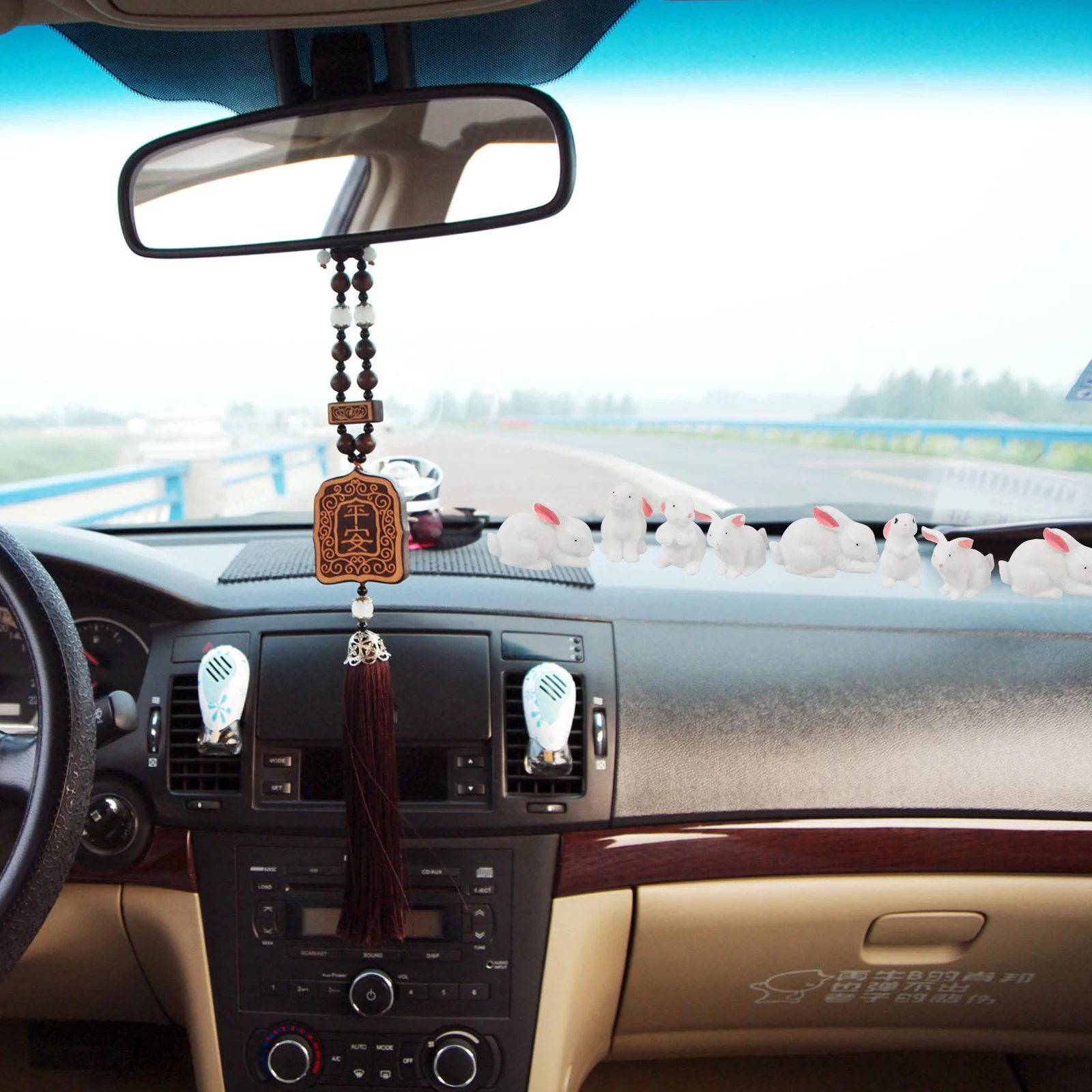 

Realistic Resin Rabbit Figure 8 Pcs Mini Animal Figurines for Garden Terrarium Landscape Decoration Craft Ornament Set