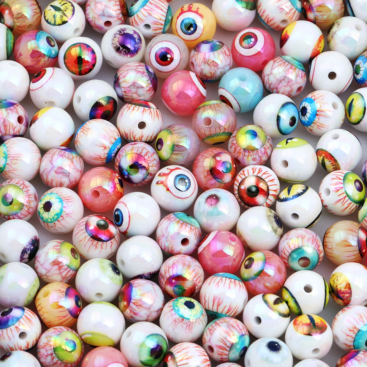 10pcs/20pcs 16mm UV-Coated Acrylic Eyeball Beads for DIY Beads for DIY Jewelry Making Bracelets Necklaces Charms DIY Beads Pen