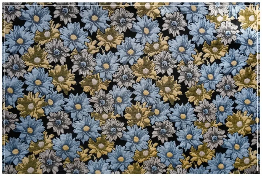 Blumengarn gefärbter Jacquard-Stoff Retro Damen Anzug Jacke Kleid Nähen Dekorativer Stoff – Detail 2